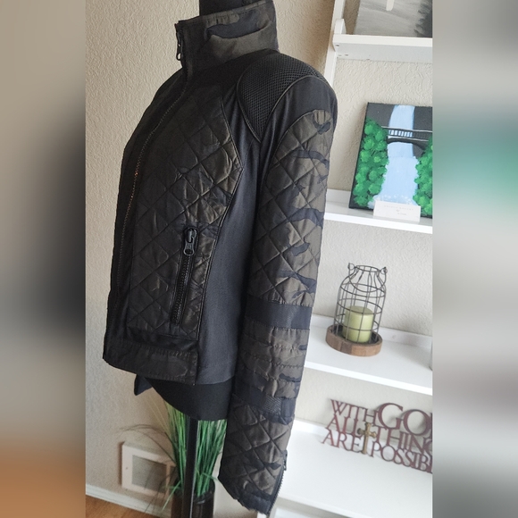 Blanc Noir Camo Moto Jacket Large - Picture 7 of 16